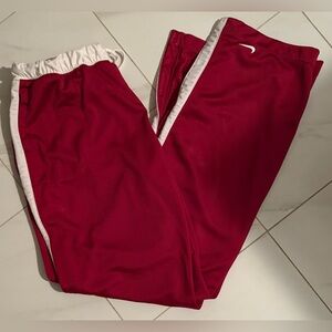Nike Red and White Joggers